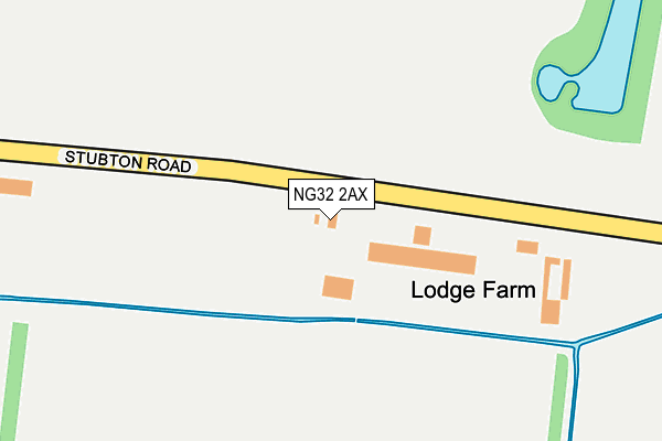 NG32 2AX map - OS OpenMap – Local (Ordnance Survey)