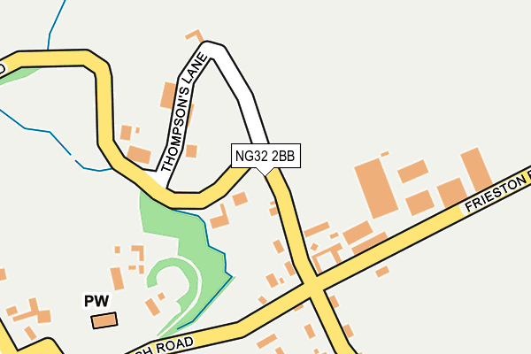 NG32 2BB map - OS OpenMap – Local (Ordnance Survey)
