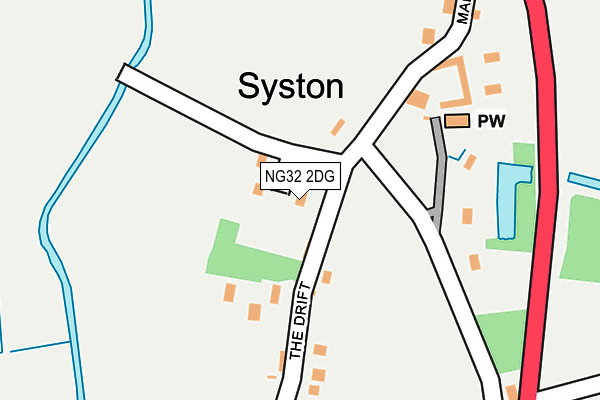 NG32 2DG map - OS OpenMap – Local (Ordnance Survey)