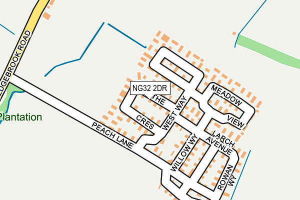 NG32 2DR map - OS OpenMap – Local (Ordnance Survey)