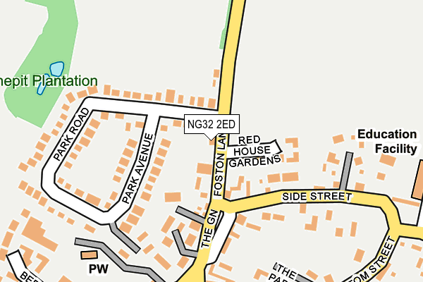 NG32 2ED map - OS OpenMap – Local (Ordnance Survey)