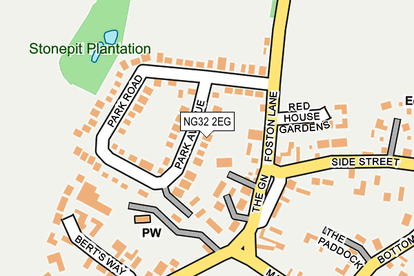 NG32 2EG map - OS OpenMap – Local (Ordnance Survey)