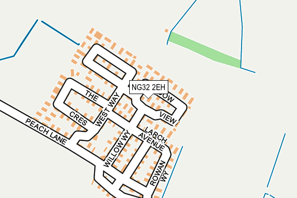 NG32 2EH map - OS OpenMap – Local (Ordnance Survey)