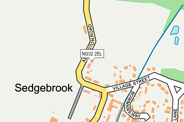 NG32 2EL map - OS OpenMap – Local (Ordnance Survey)