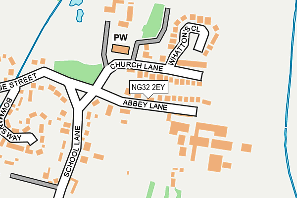 NG32 2EY map - OS OpenMap – Local (Ordnance Survey)