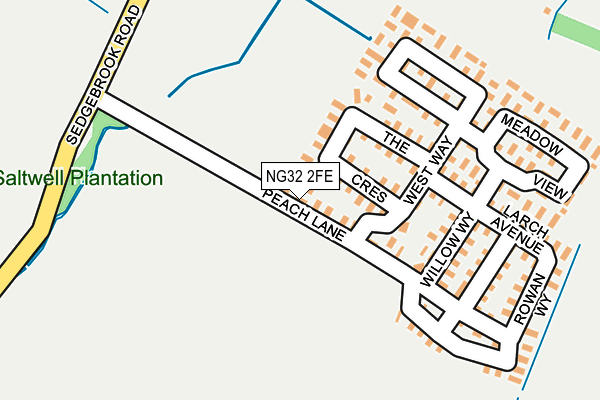 NG32 2FE map - OS OpenMap – Local (Ordnance Survey)