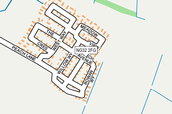 NG32 2FG map - OS OpenMap – Local (Ordnance Survey)