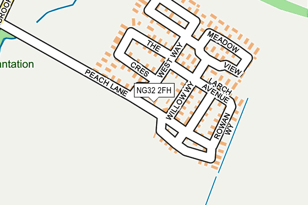 NG32 2FH map - OS OpenMap – Local (Ordnance Survey)