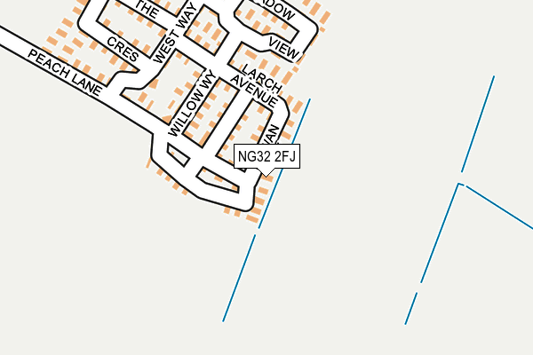 NG32 2FJ map - OS OpenMap – Local (Ordnance Survey)