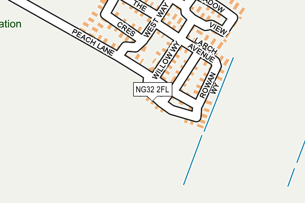 NG32 2FL map - OS OpenMap – Local (Ordnance Survey)