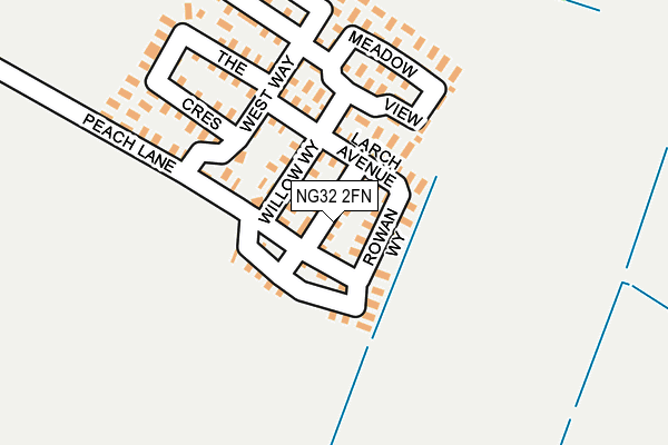 NG32 2FN map - OS OpenMap – Local (Ordnance Survey)