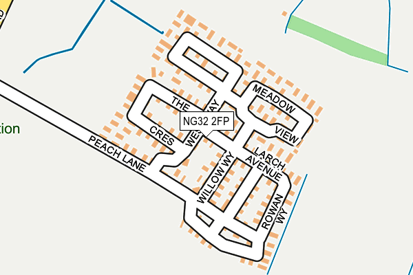 NG32 2FP map - OS OpenMap – Local (Ordnance Survey)