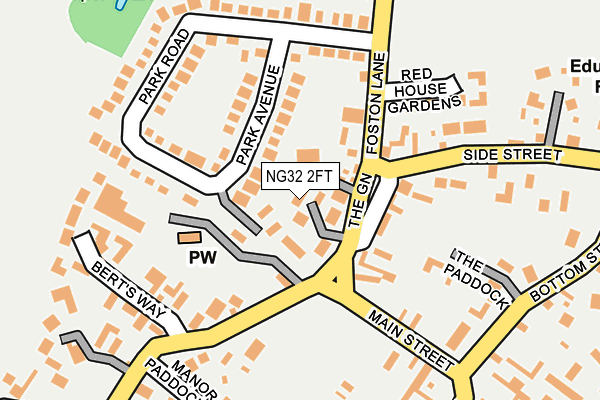 NG32 2FT map - OS OpenMap – Local (Ordnance Survey)