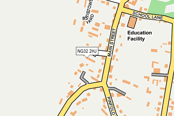 NG32 2HJ map - OS OpenMap – Local (Ordnance Survey)