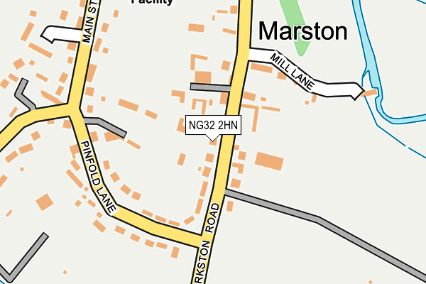 NG32 2HN map - OS OpenMap – Local (Ordnance Survey)