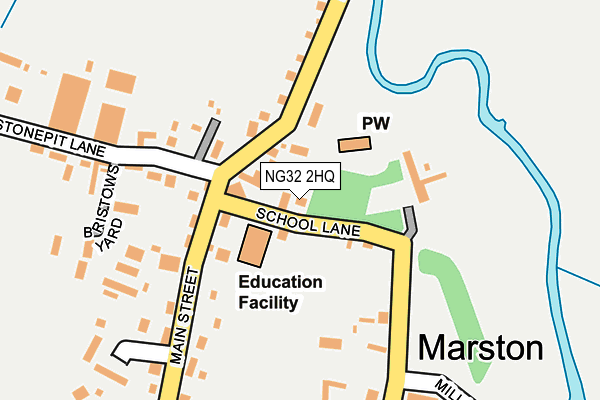 NG32 2HQ map - OS OpenMap – Local (Ordnance Survey)