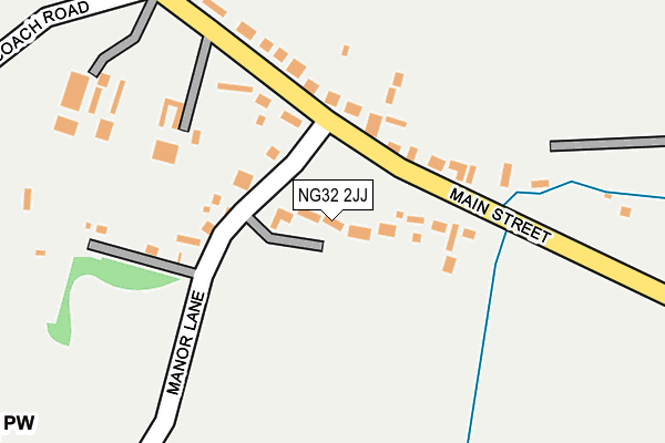NG32 2JJ map - OS OpenMap – Local (Ordnance Survey)