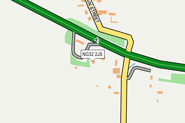 NG32 2JS map - OS OpenMap – Local (Ordnance Survey)