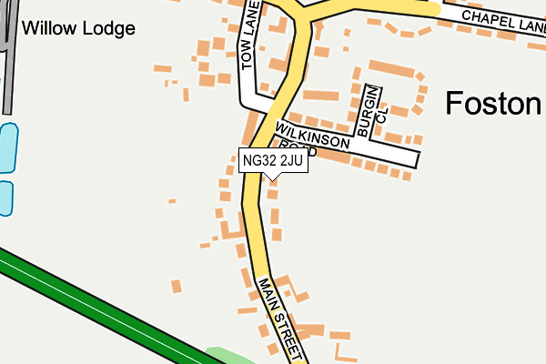 NG32 2JU map - OS OpenMap – Local (Ordnance Survey)