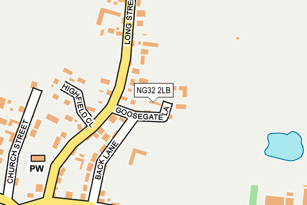 NG32 2LB map - OS OpenMap – Local (Ordnance Survey)