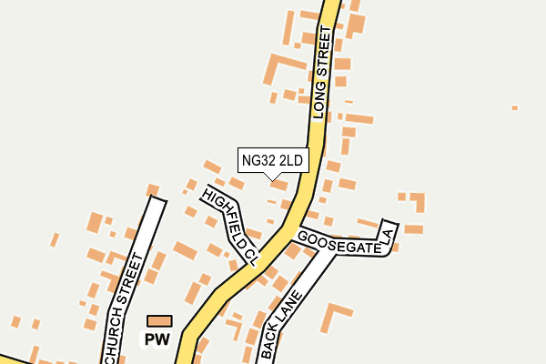 NG32 2LD map - OS OpenMap – Local (Ordnance Survey)