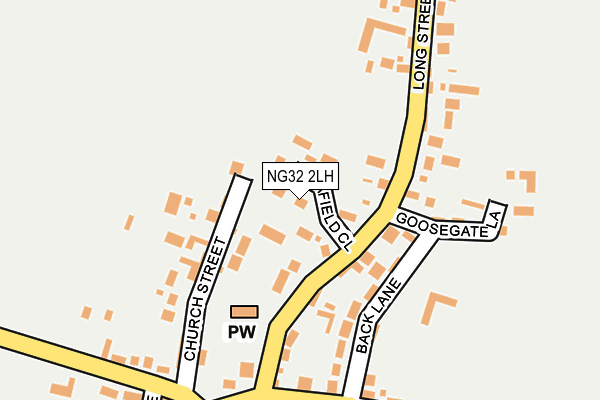 NG32 2LH map - OS OpenMap – Local (Ordnance Survey)