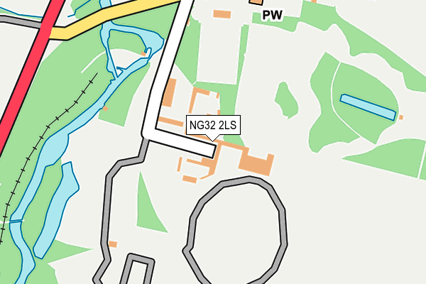 NG32 2LS map - OS OpenMap – Local (Ordnance Survey)