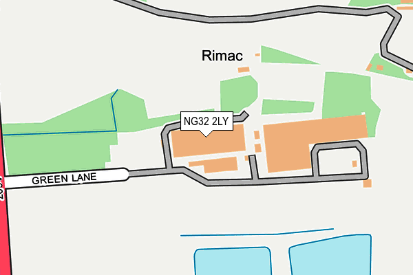 NG32 2LY map - OS OpenMap – Local (Ordnance Survey)