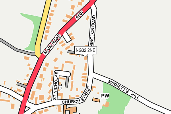 NG32 2NE map - OS OpenMap – Local (Ordnance Survey)