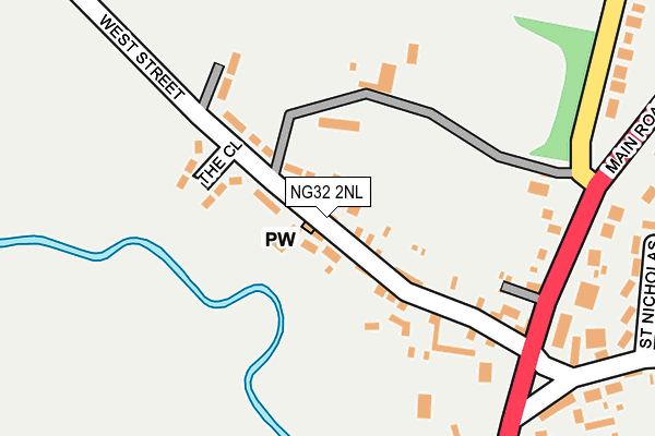NG32 2NL map - OS OpenMap – Local (Ordnance Survey)