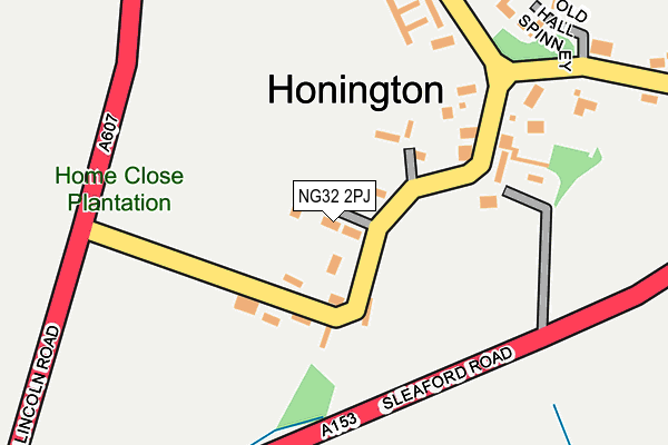 NG32 2PJ map - OS OpenMap – Local (Ordnance Survey)