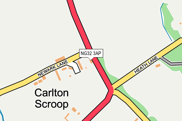 NG32 3AP map - OS OpenMap – Local (Ordnance Survey)