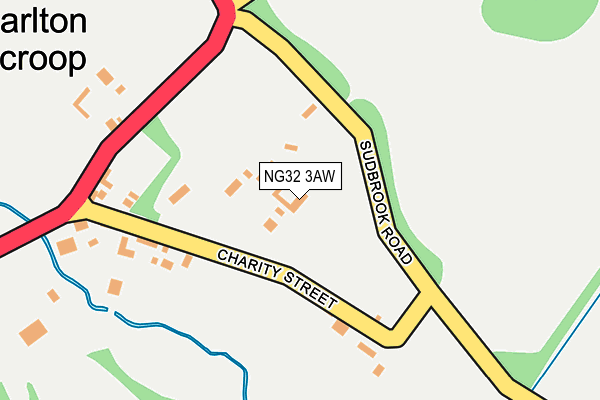 NG32 3AW map - OS OpenMap – Local (Ordnance Survey)