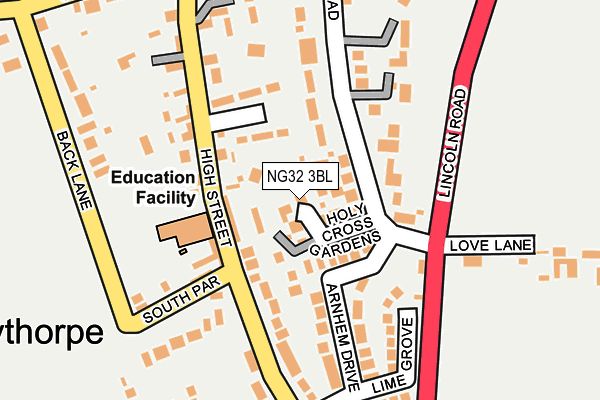 NG32 3BL map - OS OpenMap – Local (Ordnance Survey)