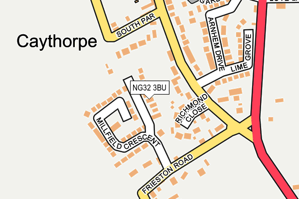 NG32 3BU map - OS OpenMap – Local (Ordnance Survey)