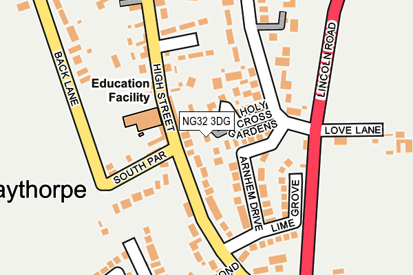 NG32 3DG map - OS OpenMap – Local (Ordnance Survey)