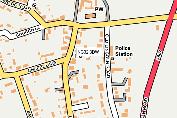 NG32 3DW map - OS OpenMap – Local (Ordnance Survey)