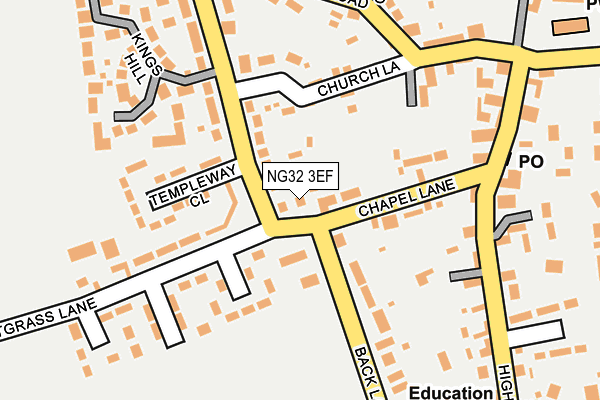 NG32 3EF map - OS OpenMap – Local (Ordnance Survey)