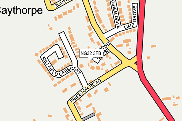 NG32 3FB map - OS OpenMap – Local (Ordnance Survey)