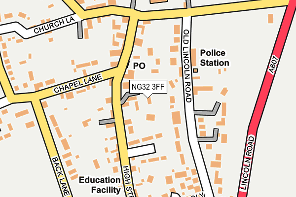 NG32 3FF map - OS OpenMap – Local (Ordnance Survey)