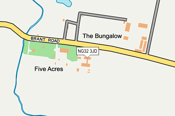 NG32 3JD map - OS OpenMap – Local (Ordnance Survey)