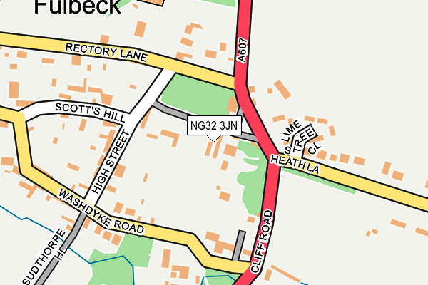 NG32 3JN map - OS OpenMap – Local (Ordnance Survey)