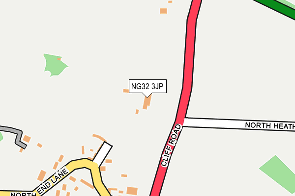 NG32 3JP map - OS OpenMap – Local (Ordnance Survey)