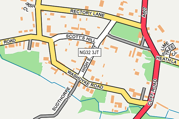 NG32 3JT map - OS OpenMap – Local (Ordnance Survey)