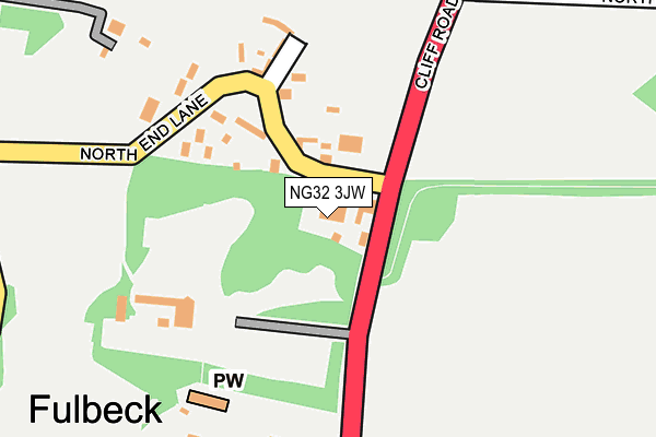 NG32 3JW map - OS OpenMap – Local (Ordnance Survey)