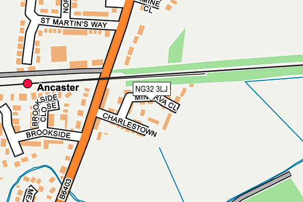 NG32 3LJ map - OS OpenMap – Local (Ordnance Survey)