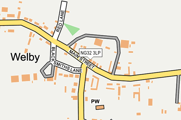 NG32 3LP map - OS OpenMap – Local (Ordnance Survey)