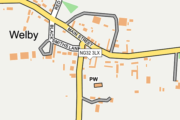 NG32 3LX map - OS OpenMap – Local (Ordnance Survey)