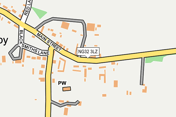 NG32 3LZ map - OS OpenMap – Local (Ordnance Survey)