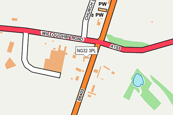 NG32 3PL map - OS OpenMap – Local (Ordnance Survey)